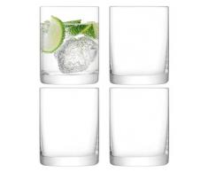 LSA International Otis Zahnputzbecher, Glas, transparent, 360 ml, 4 Stück