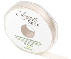 Eleganza 15 mm x 20 m Satinband doppelseitig, Elfenbein