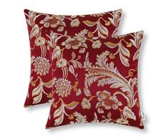 CaliTime Kissenbezüge, Kissenhülle 2 Stück Kissen Werfen Kissen Abdeckungen Fälle Schutz Muscheln zum Couch Sofa Schlafzimmer Zuhause Weihnachten Dekor (45cm x 45cm)