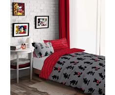 Disney Bettwäsche-Set für Einzelbett, Baumwolle, Grau