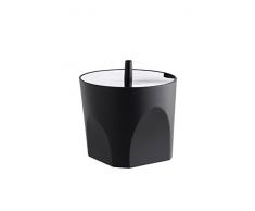 Alessi Zuckerdose, Edelstahl, Silber, 6.5 x 9.5 x 24 cm