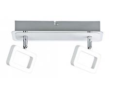 Paulmann 66639 Spotlight Frame 2x4,5W Weià matt/Chrom 230V Metall 666.39 Deckenleuchte Lampe LED Deckenlampe Deckenstrahler