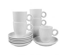 Holst Porzellan RO 234 O FA5 Vorteilspack 6er Set Milchkaffeetassen 0,38 l