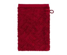 frottana Elegance – Waschhandschuh 15 x 20 cm aus 100% Baumwolle, ruby