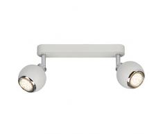 Brilliant Ina LED Spotbalken 2 flg Deckenstrahler schwenkbar weiß/chrom 500 Lumen, 2x GU10 3W LED-Reflektorlampen inklusive