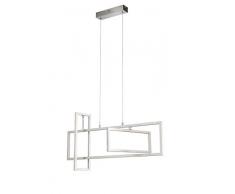 WOFI Pendelleuchte, Kunststoff, 44 W, FIONA, Aluminium gebürstet