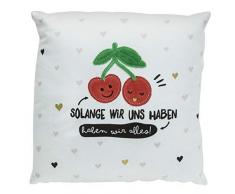 Happy Life 46271 Plüsch Kissen mit Motivdruck: Solange wir uns haben, haben wir alles!