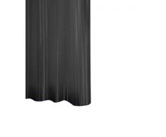 RIDDER 47150S-350 Duschvorhang Textil ca. 120 x 200 cm, Satin schwarz inklusive Ringe