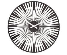 koziol Wanduhr Piano, Kunststoff, solid schwarz, 3,2 x 45 x 45 cm