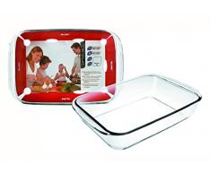 IBILI Auflaufform Kristall, rechteckig/hoch, Glas, transparent, 40 x 25 x 6 cm