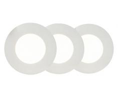AEG AEG191080 A+, Orbita LED Einbauleuchten Set, 3 x 400 Lumen, Aluminium, 4 W, Integriert, 3 Stück, weià matt, 3,2 cm