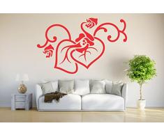 INDIGOS Wandtattoo, Vinyl, rot, 120 x 74 x 1 cm