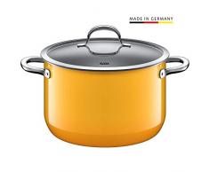 Silit Passion Yellow Koch/- Fleischtopf, hoch, 24cm, Glasdeckel, 6,4l, Silargan Funktionskeramik, Topf Induktion, gelb