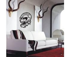 INDIGOS 4052166014601 Wandtattoo w119 Totenkopf,Tribal, Fantasy Wandaufkleber, 96 x 88 cm, türkis