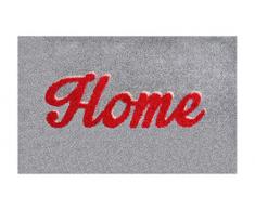 LifeStyle-Mat Designer Fussmatte Haustür – Fussmatten rutschfest und waschbar – Schmutzfangmatte/Fussabstreifer – GRAU 50x75cm