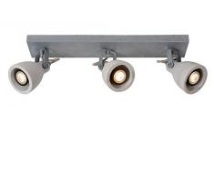 Lucide CONCRI-LED - Deckenstrahler - Ø 9 cm - LED Dim. - GU10 - 3x5W 3000K - Grau