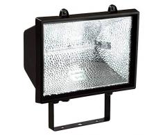 as - Schwabe Halogenstrahler - 1500 W Halogen-Fluter geeignet als Baustrahler / Arbeitsleuchte – Energieklasse E - Halogenspot inklusive Leuchtmittel - Leuchte für den Außenbereich - Schwarz I 44150