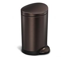 simplehuman Treteimer, Edelstahl, Braun, 6 Liter