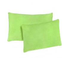 NatureMark Doppelpack Jersey Kissenbezug Gr. 40 x 145 cm für Seitenschläferkissen Kissenbezüge in 14, 100% Baumwolle (Apfel grün)