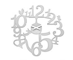 koziol Wanduhr [pi:p], Kunststoff, solid weiß, 3,2 x 45 x 44,5 cm