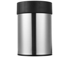 AmazonBasics - Mülleimer, Edelstahl, Schwarz