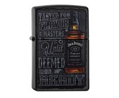 Zippo 60002093 PL Jack Daniels Feuerzeug, Messing, Edelstahloptik, 1 x 3,5 x 5,5 cm