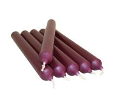 PACK VON 10 BUNTEN NICHT TROPFEN ABENDESSEN KERZEN FÜR WENIGER PREIS - VERFÜGBAR IN PURPUR, GRÜN, BLAU, ROSA, ORANGE, WEISS UND ROT (LILA)