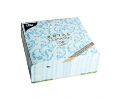 Papstar, 50 Servietten ROYAL Collection 1/4-Falz 40 cm x 40 cm türkis Damascato, #85003