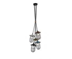 Trio Leuchten LED Pendelleuchte Birte 303800517, Metall multicolor, exkl. 5x E14
