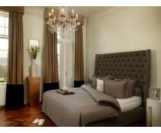 Heckett Lane Bettwäsche 100% Baumwolle Mako-Satin Uni Stripe 155x220 (80x80) Taupe Grey