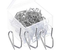 Hestya 120 PACK Gardinenhaken aus Metall pin-on Draperie Haken Pins 1,2 durch 2,5 cm mit Clear Box für Fenster Vorhang, Tür Vorhang und Vorhang für die Dusche