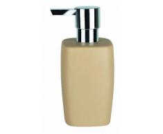 Spirella Seifenspender Retro | mit Edelstahlpumpe | Flüssigseifen-Spender | Porzellan | 300ml | Langliebig und Robust | Bahama Beige