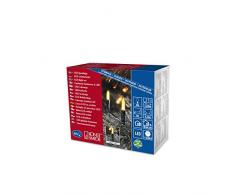 Konstsmide 6004-000 LED Minilichterkette / für Außen (IP44) / 24V Außentrafo / 40 gelbe Dioden / grünes Kabel