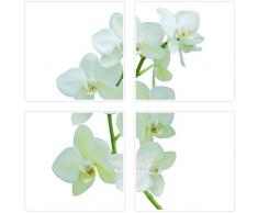 Plage 260500 Fliesen Sticker Smooth, Orchid, 4 Blätter, 14,5 x 14,5 cm