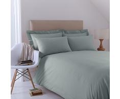 Charlotte Thomas Perkal-Bettwäsche-Set für Einzelbett, unifarben, Wiesengrün