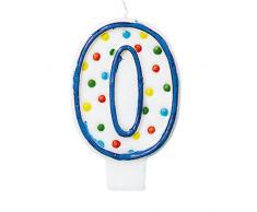 amscan International Geburtstagskerze 0, gepunktet