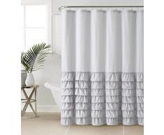 VCNY Home Melanie Duschvorhang, Mikrofaser, grau, 72x72