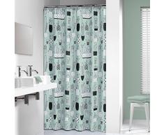 Sealskin Duschvorhang Cactus, Peva, Farbe: Grün, B x H: 180 x 200 cm