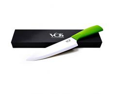 Vos Keramikmesser Keramik Küchenmesser Kochmesser Chefmesser 30 Cm Hülle Abdeckung Chefkochmesser und elegante Geschenk Box - Grün