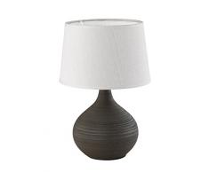 Reality Leuchten R50371026 Martin, Tischleuchte, Keramik, E14, Braun, 20 x 20 x 29 cm