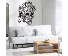 INDIGOS 4052166077880 Wandtattoo w451 SchÃ¤del Skelett Wandaufkleber 120 x 89 cm, schwarz