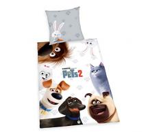 Herding PETS 2 Bettwäsche-Set, Wendemotiv, Bettbezug 135 x 200cm, Kopfkissenbezug 80 x 80cm, Baumwolle/Renforcé