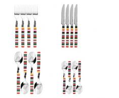 16-teiliges Besteckset MIRA DOLORES für 4 Personen aus Edelstahl 18/0, farbig. In Geschenkverpackung.