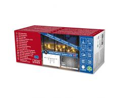 Konstsmide 4681-112 LED System Erweiterung / Lichtervorhang Eisregen / für Außen (IP67) / schutzisoliert/umgossen / 100 warm weiße Dioden / weißes Softkabel