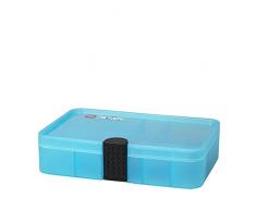 LEGO Dimensions Aufbewahrungsbox, Sortierbox / Aufbewahrungskasten mit Fächern, durchsichtig blau