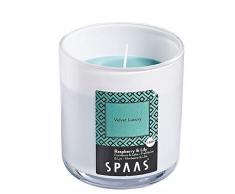 Spaas Duftkerze im Glas mit Aluminiumdeckel, Paraffinwachs, Smaragdgrün, Ø 95 mm, H 105 mm