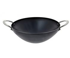DeBuyer Wok, Edelstahl, Silber, 28 cm