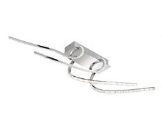 WOFI Deckenleuchte, Metall, Integriert, 34 W, Chrom, 93 x 21 x 19 cm