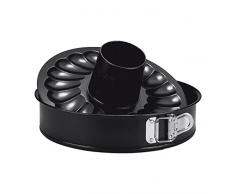 Dr. Oetker Springform mit Flach- und Rohrboden Ø 20 cm, Kuchenform mit Flachboden, runde Backform aus Stahl mit Antihaftbeschichtung (Farbe: schwarz), Menge: 1 Stück