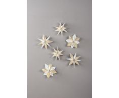 Rayher 67274616 Set Set Mini-Zaubersterne XXS, gold, Material für 6 glitzernde kleine Papiersterne 12 cm ø, mit Tüten und Faltblättern Sterne falten, Sterne basteln, Weihnachtssterne